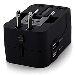 BESTEK India, South Africa Travel Plug Adapter, Grounded Universal Type D  Plug Adapter India to US Adapter - Ultra Compact for India, Sudan, Pakistan